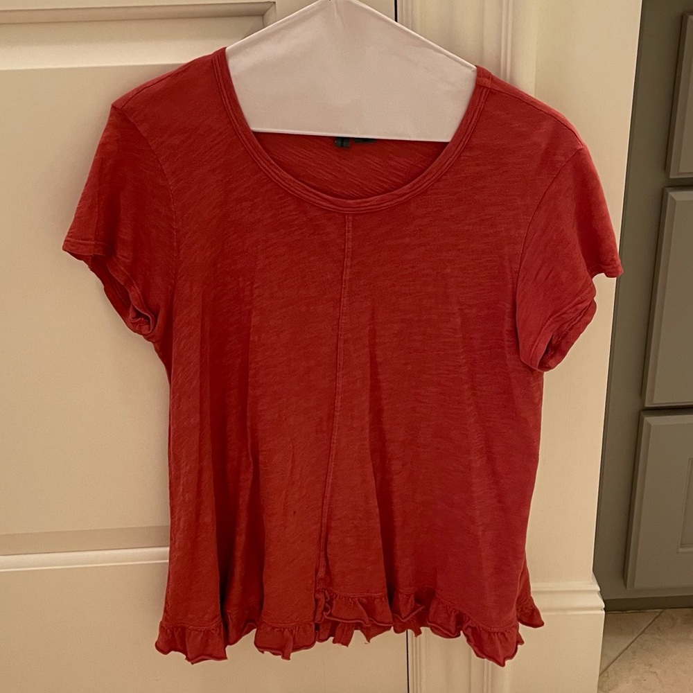 Orange Short Sleeve Top